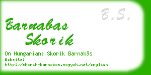 barnabas skorik business card